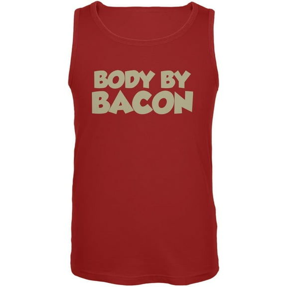 Body By Bacon Red Adult Tank Top