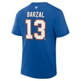 thumbnail image 3 of Men's Fanatics Mathew Barzal Royal New York Islanders Authentic Stack Name & Number T-Shirt, 3 of 3