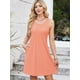 thumbnail image 2 of Vestido casual Kikibell A-line sin mangas con frente plisado en la parte delantera para mujer, 2 of 4