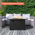 thumbnail image 7 of AVAWING Propane Fire Pit Table, 60,000 BTU Square Gas, Outdoor, Protective Cover, Stainless Steel, 7 of 7