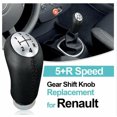 thumbnail image 4 of Pomo de palanca de cambios manual para Renault 2005-09 Megane 2 Laguna 2003-09 cuero negro con adaptador (2 piezas), 4 of 5