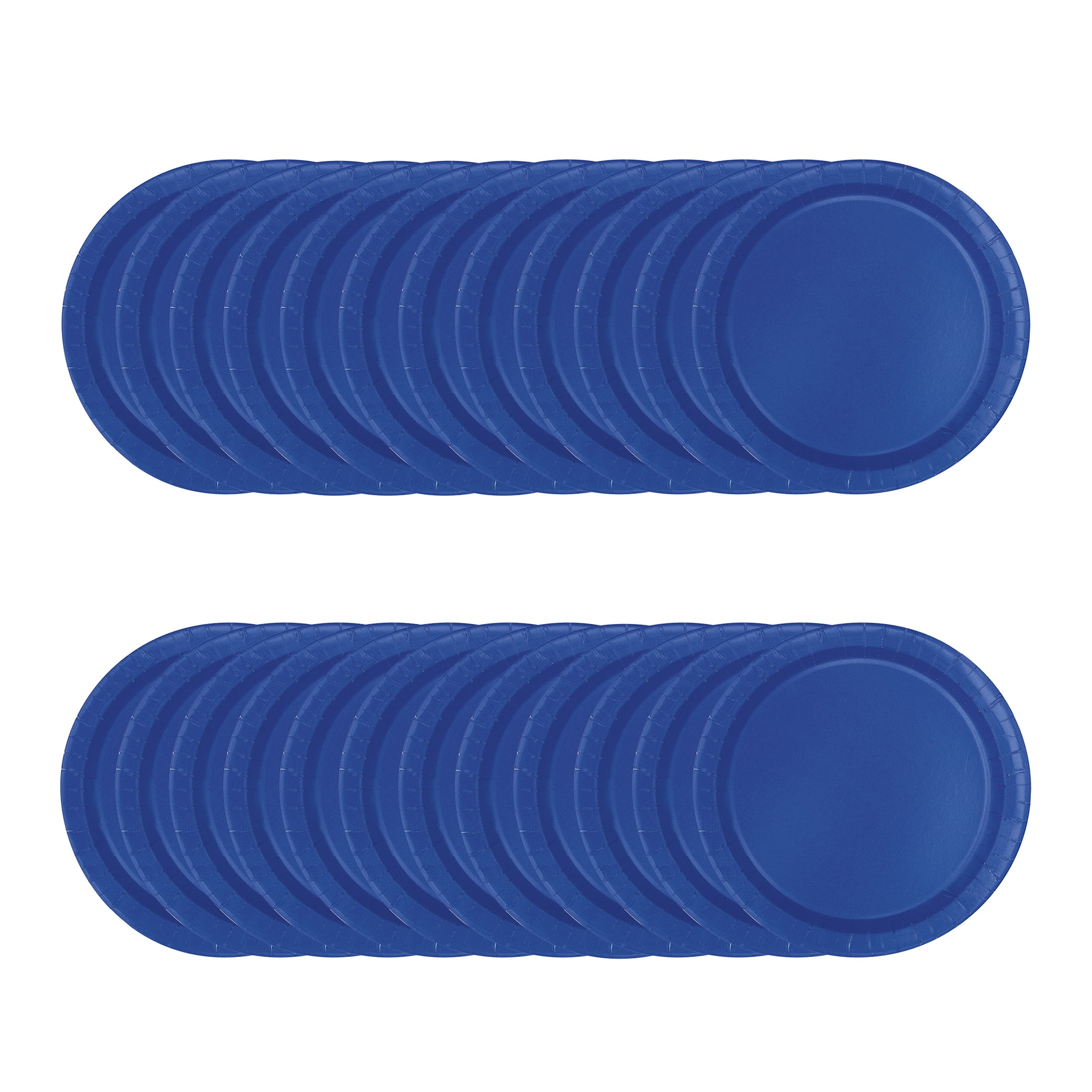 (6 pack) Disposable Paper Plates, 7", Electric Blue, 24 Count, by Way To Celebrate