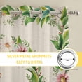 thumbnail image 6 of Spring Botanical Kitchen Curtains Window Panels, Garden Birds Floral Leaves Rustic Burlap Insulated Window Treatment Curtain, Grommet Curtains for Bedroom/Living Room/Bathroom, 2 Piece 52"Wx84"L, 6 of 8