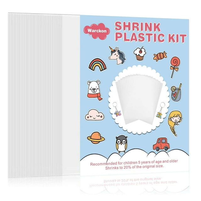 Láminas de plástico retráctiles Warckon 72 piezas para manualidades infantiles