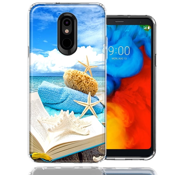 MUNDAZE For LG K40/Harmony 3 Beach Reading Design Double Layer Phone Case Cover