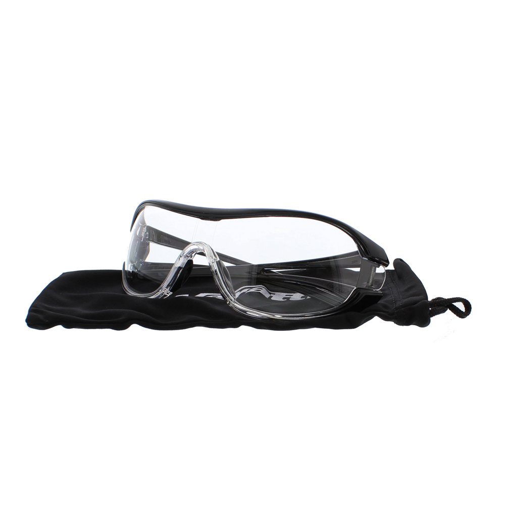 Encon Wraparound Veratti V6 Safety Glasses, Clear Lens, Black Frame