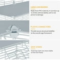 thumbnail image 4 of Dextrus 2-Tier Indoor Cat Cage, DIY Pet Playpen and Metal Kennel for Cats,Small Animals - Ideal for RV Travel and Camping,28"L x 28"W x 28"H,White, 4 of 5