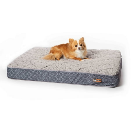 UPC: 0655199636525 | K&H Pet Products Quilt-Top Superior Orthopedic Bed Gray/Geo Flower Small 27 X 36 Inches