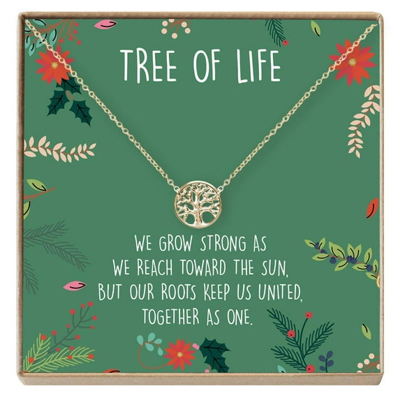 Dear Ava Tree of Life Necklace Gift: Family Tree Necklace, Pendant, Charm, Generations, Tree (gold-plated-brass, NA)