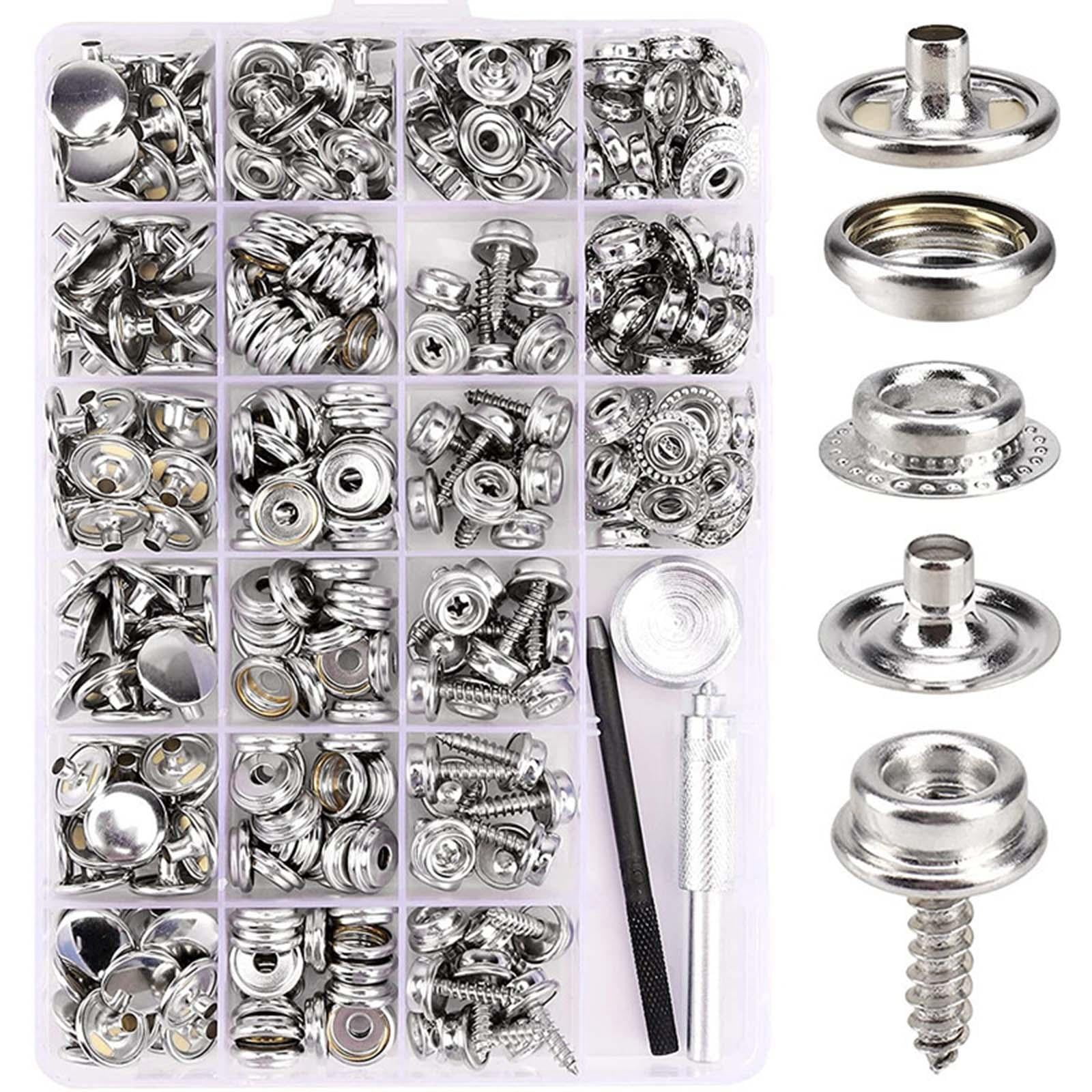 Metal Snaps Buttons Boat Canvas Snaps Durable Heavy Duty for Crafting 90 Set