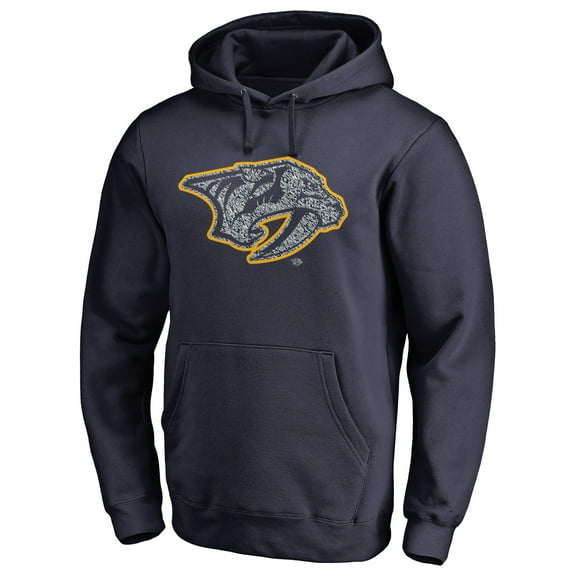 Men's Navy Nashville Predators Static Logo Pullover Hoodie
