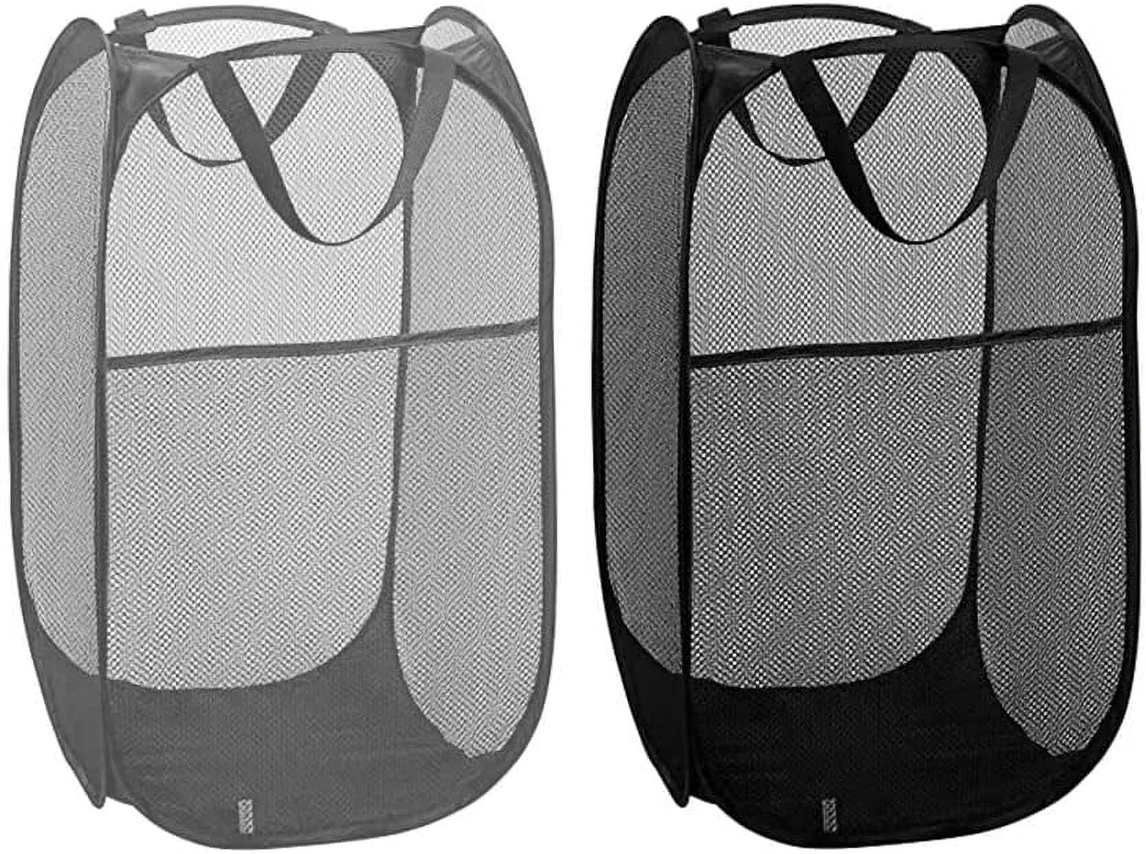 SPINFOX Pop Up Collapsible Laundry Baskets 2 Pack - Foldable Mesh Hampers With Handles For Dorm, Travel, Or Home - View #6
