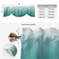 thumbnail image 6 of Teal Green Ombre Tie Up Valance Curtains for Windows, Kitchen Curtains Window Treatments, Contemporary Gradient Abstract Art Short Window Shades Valances for Bedroom Bathroom Cafe 42"x12", 6 of 8