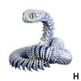 thumbnail image 1 of Adornos artesanales con diseño de víbora luminosa con estampado 3D de arcoíris transfronterizo, regalo creativo, adornos de serpiente para coche hechos a mano., 1 of 7