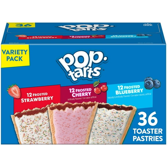 Pop-Tarts Variety Pack Toaster Pastries, Breakfast Foods, Shelf-Stable, 3.8 lb (36 Count)