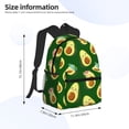 thumbnail image 3 of Goofa Flowers Avocado Print Casual Backpack for Women Men,Waterproof High School Bookbag,Lightweight Travel Daypack,Classic College Backpack,Laptob Backpack, 3 of 6