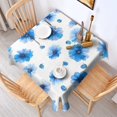 thumbnail image 2 of Pioneer Flower Floral Print Pattern Square Tablecloth,Waterproof Square Table Cover,Wipeable Spillproof Washable Table Cover for Home Kitchen Party Decor 42"X42"(107x107cm), 2 of 6