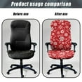 thumbnail image 4 of Renewold Christmas Candy Cane Red Office Chair Cover Universal Stretch Desk Chair Cover with Elastic Bottom Removable for Home Office Christmas Decoration, S, 4 of 7