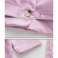 thumbnail image 3 of Wedding Party Girls Formal Suit Top Set Kids Spring Front Open Button Decoration Turn Down Collar Clothes Kit Polyester Breathable Clothing Blue Pants 110cm, 3 of 9