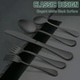 thumbnail image 2 of Vesteel 20 Piece Stainless Steel Matte Black Silverware Flatware Cutlery Set for 4, Satin Finish & Dishwasher Safe, 2 of 7
