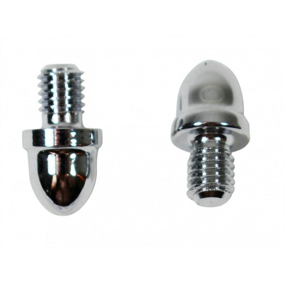 Renovators Supply Chrome Plated Small Cabinet Door Hinge Finial Pair 3/8 in Kitchen Cabinet Hinge Finial w/Helmet Tip