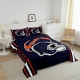 thumbnail image 3 of Erosebridal American Football Comforter Set Queen Size Rugby Games Bedding Set Sport Arena Deep Purple Orange Comforter Sports Theme Quilt Set, 3 of 7