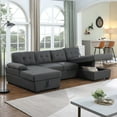 thumbnail image 4 of Allan Upholstered Sleeper Sectional Sofa, 4 of 5