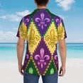 thumbnail image 6 of Bixox Men's Hawaiian Shirts Men's Mardi Gras4 Print Short-Sleeve Shirt-X-Large, 6 of 8