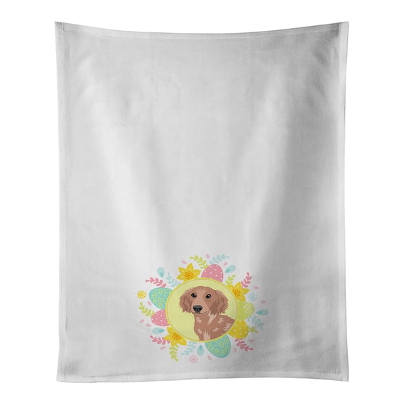 Chihuahua Red #2 Easter White Kitchen Towel Set of 2 19 in x 28 in
