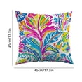 thumbnail image 4 of Throw Pillow Cover 18x18 Inch Waterproof Summer Flower Bohemian Print Soft Colorful for Car Office Patio Decor by MPOISVA, 4 of 7