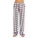 thumbnail image 1 of Pantalones de pijama de franela para mujer CenturyX, con cuadros de búfalo, para dormir, para estar en casa, color gris, talla L, 1 of 7