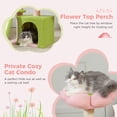 thumbnail image 2 of PAWZ Road Cat Tree 31.5" Cute Flower Cat Scratching Post Tower with Cozy Condo, Hammock & Ramp for Indoor Cats, Pink, 2 of 7