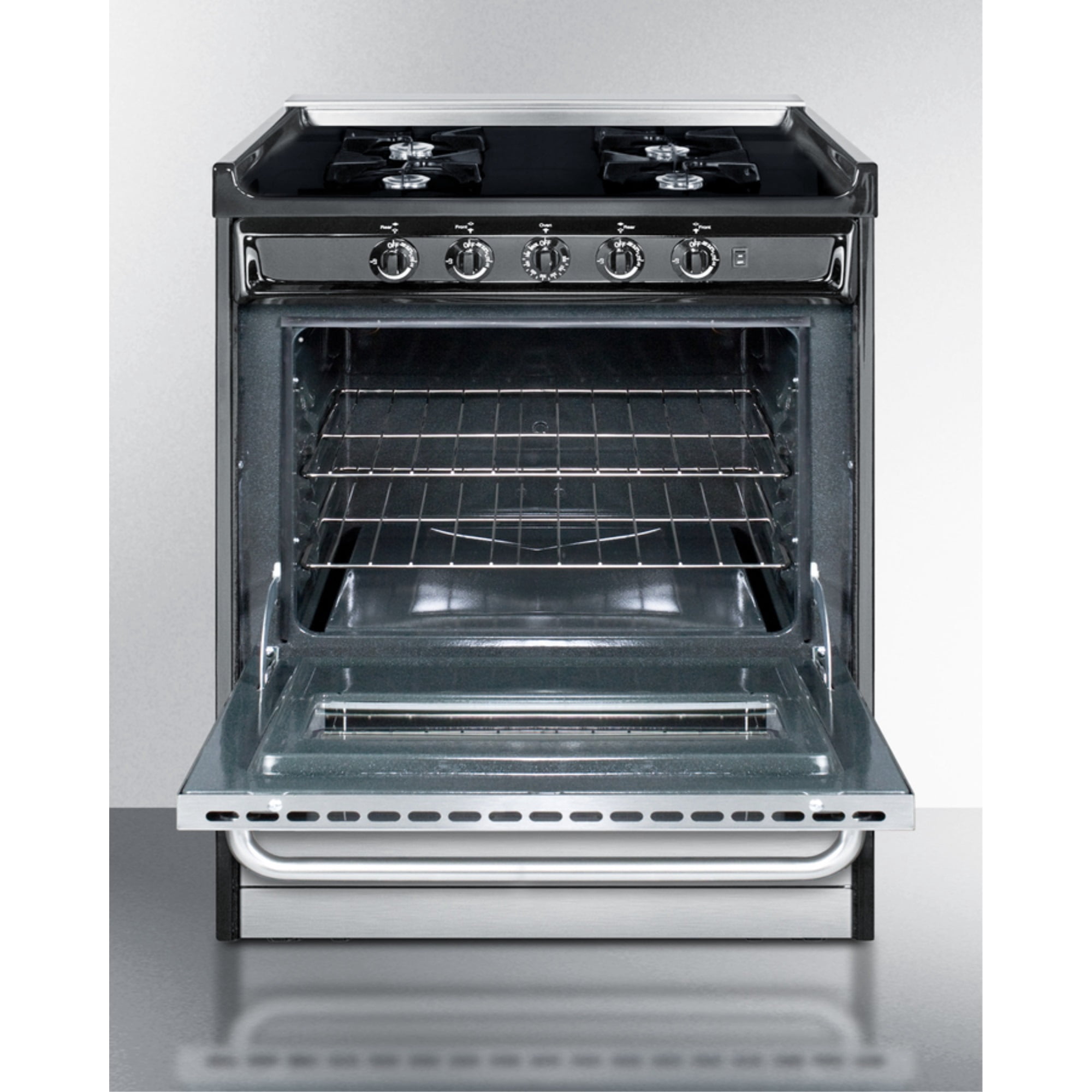 30" Wide Gas Range, Open Burners