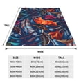 thumbnail image 3 of Bixox Fleece Blanket Tropical Flower Pattern Super Soft Double-Sided Microfiber Flannel Blanket for Sofa, Bed, Couch, Suitable for All Seasons - 50"x40", 3 of 5