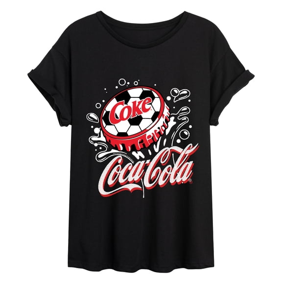 Coca-Cola - Coke Soccer - Juniors Oversized Graphic T-Shirt