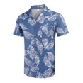 thumbnail image 3 of COOFANDY Mens Hawaiian Shirt Short Sleeve Buttoon Down Shirts Casual Tropical Floral Summer Linen Shirts, 3 of 6