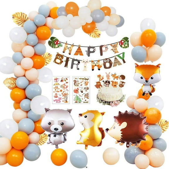 Specool Woodland Animal Birthday Party Decorations, 1 Kit
