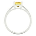 thumbnail image 4 of 2 ctw Solitaire Anniversary Ring for Women | Emerald Cut Natural Citrine | Hyperallergenic Solid 18K White Gold, 4 of 5
