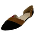 thumbnail image 2 of ZTTD Women Casual Color Matching Slip-On Flat Pointed Toe Sandals Single Shoes, 2 of 5