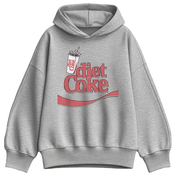 Coca-Cola - Drink Diet Coke Oversized Fleece Hoodie Sweatshirt