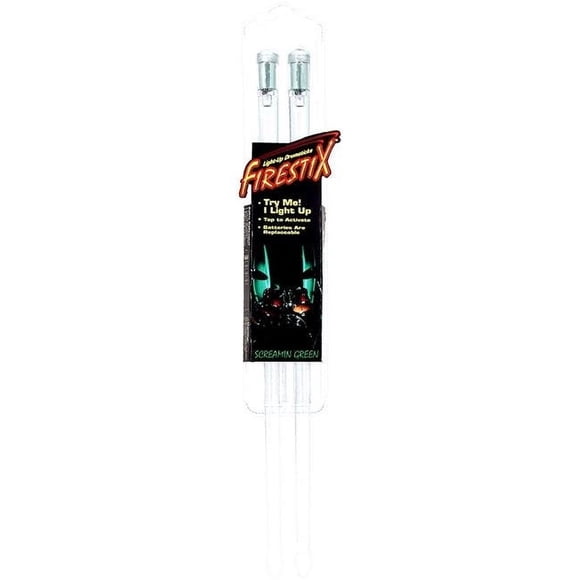 Grover FX12GR-U Firestix Light Up Drums Sticks, Green - Set of 2