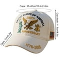 thumbnail image 3 of WKSCLPAI USA 250th Anniversary Military Baseball Cap, Adjustable Veterans Hat Patriotic Independence Day Bald Eagle Liberty Statue Printed Baseball Gift for Men Women Multi-Color, 3 of 6