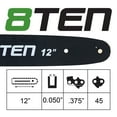 thumbnail image 6 of 8TEN 12 inch Chainsaw Bar .050 3/8LP 45DL for Husqvarna Echo 810-CCG2288B, 6 of 7