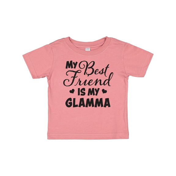 Inktastic My Best Friend is My Glamma with Hearts Boys or Girls Baby T-Shirt