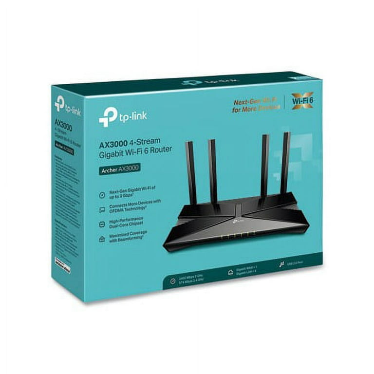 TP-Link Next-Gen Wi-Fi 6 AX3000 Mbps Gigabit Dual Band Smart Wireless  Router, OneMesh Supported, Dual-Core CPU,HomeShield, Ideal for Gaming  Xbox/PS4/Steam, Plug and Play (Archer AX53), Black - Buy TP-Link Next-Gen  Wi-Fi 6