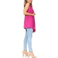 thumbnail image 4 of Women's Sleeveless Long Body Open Draped Front Solid Cardigan Vest S-3XL, 4 of 5