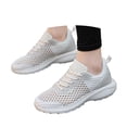 thumbnail image 3 of Womens Shoes,Breathable Mesh Sneakers Fashion Lace Up Comfortable Lightweight Walking Shoes For Ladies Casual Athletic Footwear,Shoes for Women,Beige,8.5, 3 of 9