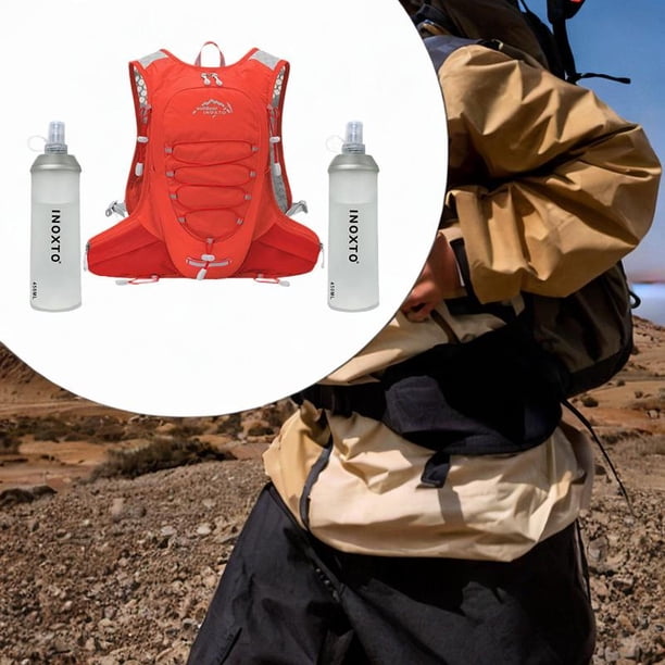 Mochila de hidratación Paquete de hidratación con vejiga de hidratación de 450 ml, mochila de ciclismo Rojo