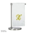 thumbnail image 3 of Monogrammed Bath Towel, Personalized Gift, 27 x 54 inches - Set of 2 - Gold Script Embroidered Towel - 100% Turkish Cotton- Soft Terry Finish - for Bathroom or Spa - Script X White, 3 of 3