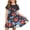 J Multicolor, variant on LOOK! Auroural Girls' Middle And Big Kids' Fashion Independence Day Printed Splicing Short Sleeved Skirt With Wrinkle Dress(4-14Years)